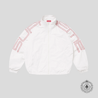 Supreme Embroidered Spellout Track Jacket in White