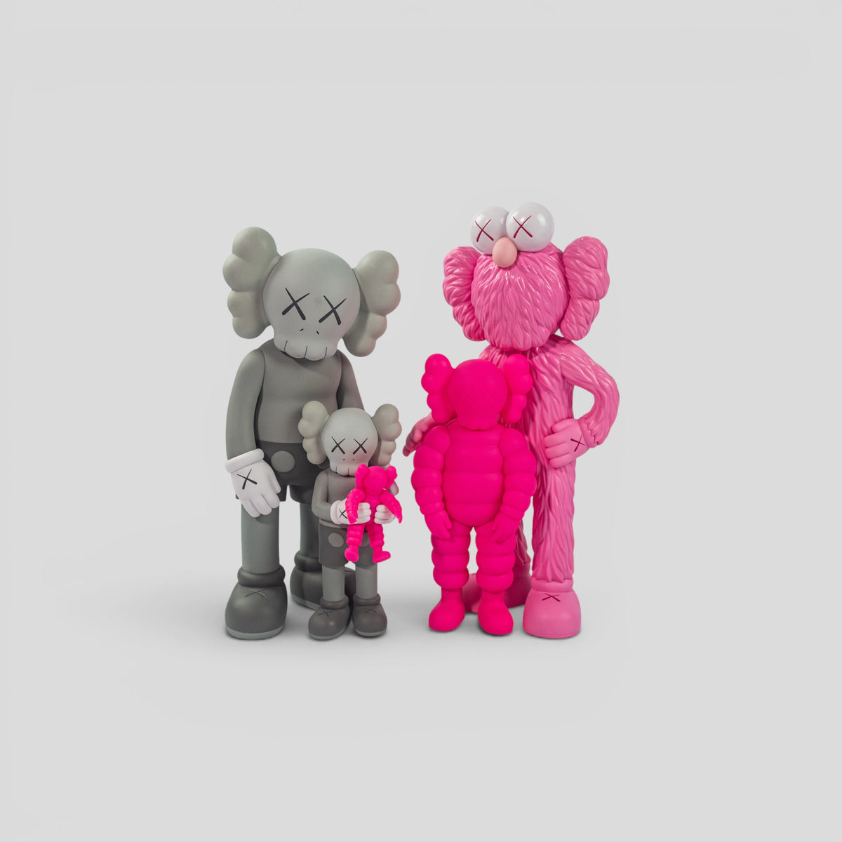 Kaws Family Vinyl Figures in Grey