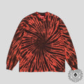 Supreme Small Box Logo Tie Dye Long Sleeve Tee in Red