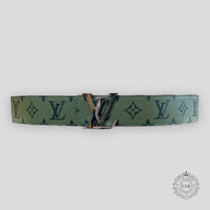 LOUIS VUITTON LV INITIALS 40MM REVERSIBLE BELT - KHAKI / RED