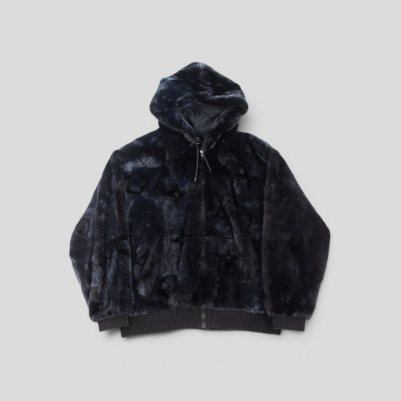 Louis Vuitton 2021 Monogram Mink Jacket in Black