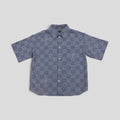 Louis Vuitton Damier Chambray Denim Shirt in Blue