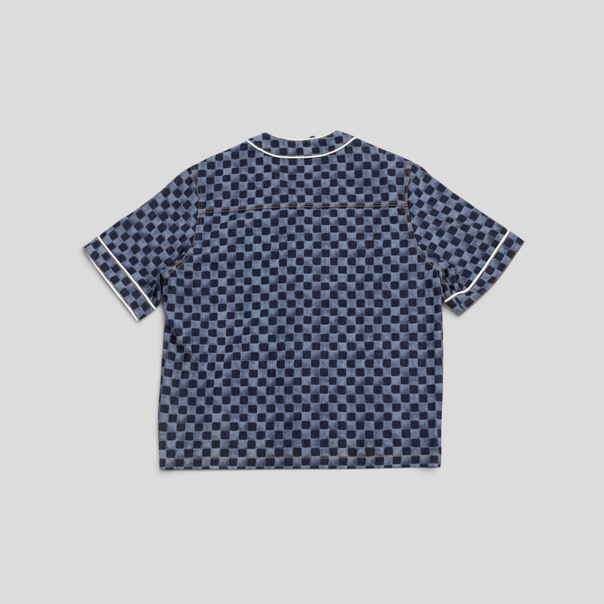 Louis Vuitton Damier Denim Baseball Shirt in Blue