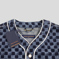 Louis Vuitton Damier Denim Baseball Shirt in Blue