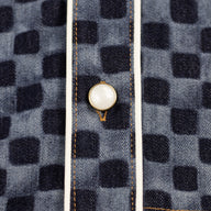 Louis Vuitton Damier Denim Baseball Shirt in Blue