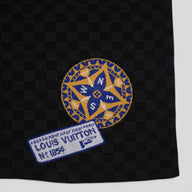 Louis Vuitton Damier Graphic Signature Short Sleeve Crewneck in Black