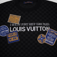 Louis Vuitton Damier Graphic Signature Short Sleeve Crewneck in Black