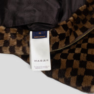 Louis Vuitton Damier Intarsia Mink Zipped Hoodie in Brown
