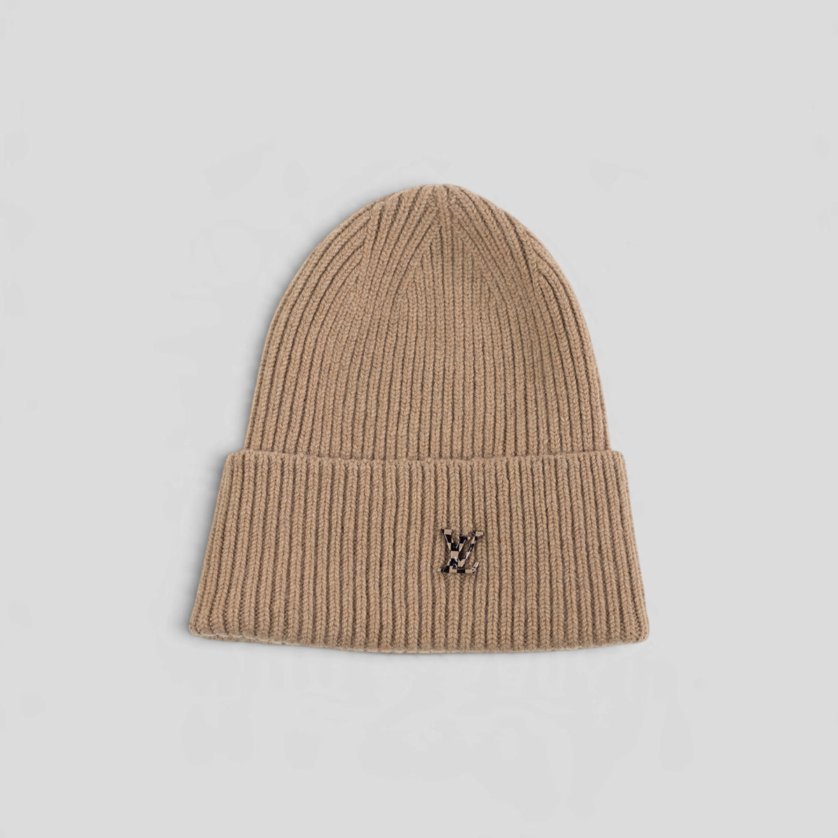 Louis Vuitton Damier LV Badge Beanie in Brown