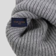 Louis Vuitton Damier LV Badge Beanie in Grey