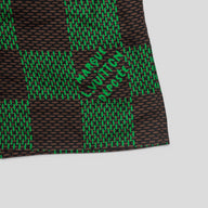 Louis Vuitton Damier Silk Shorts in Black/Brown/Green