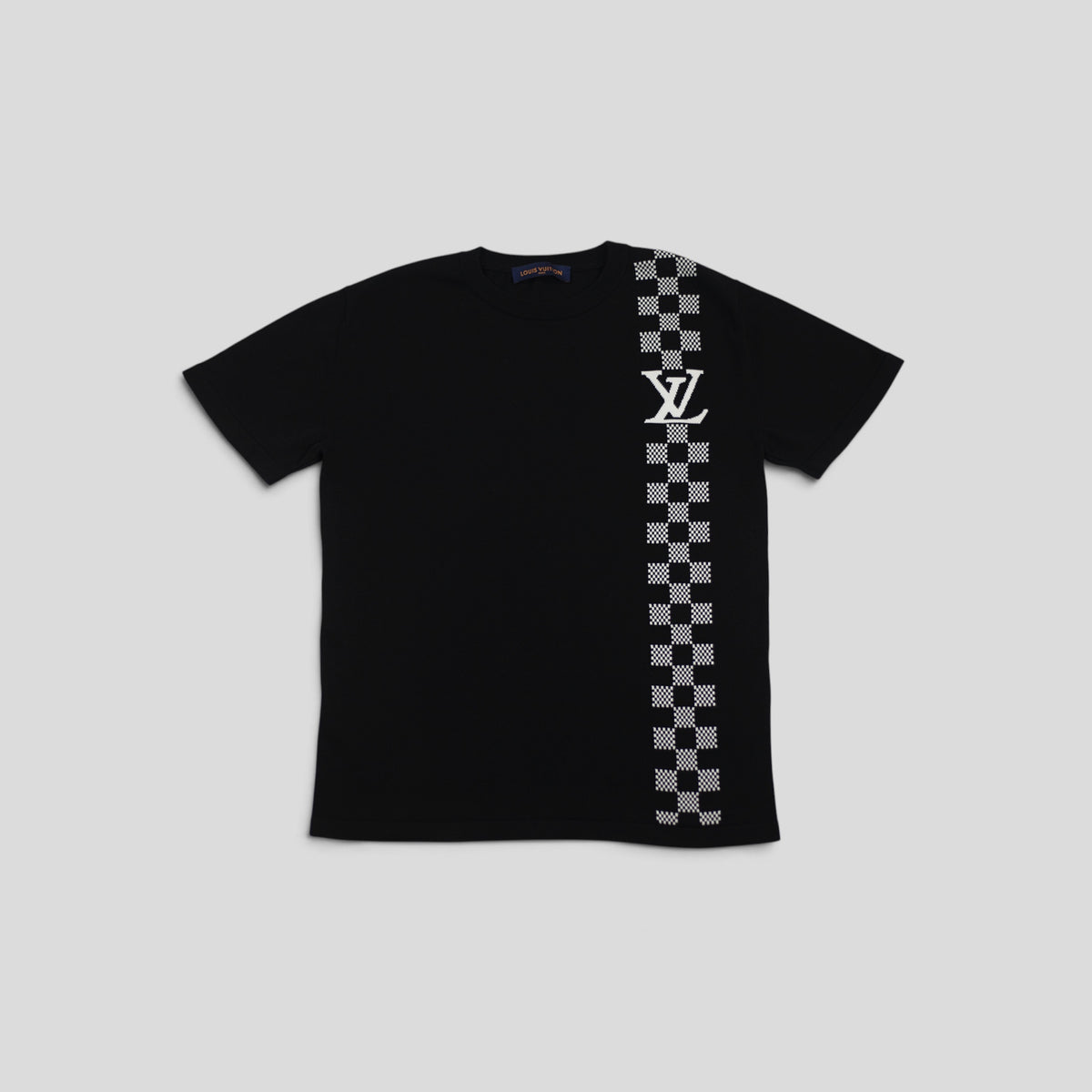 Louis Vuitton Damier Stripe Jacquard Tee in Black