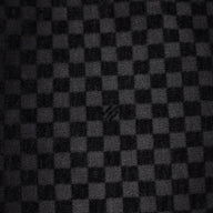 Louis Vuitton Damier Ultrablack Flocked Wide Leg Denim Pants in Black