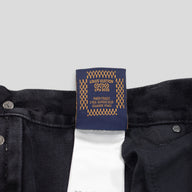 Louis Vuitton Damier Ultrablack Flocked Wide Leg Denim Pants in Black