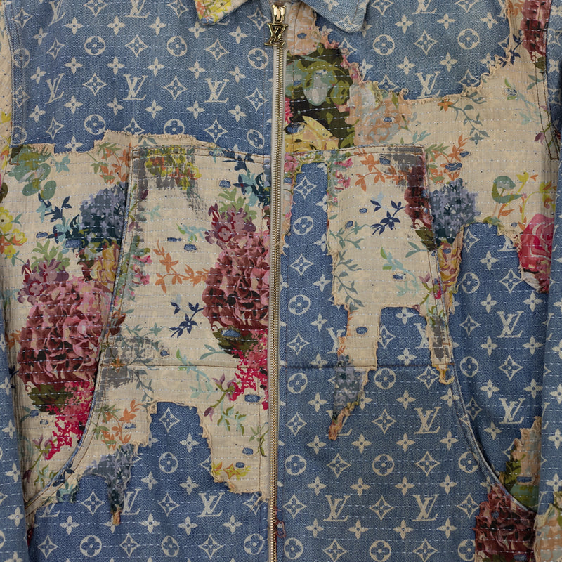 Louis Vuitton Destroyed Workwear Denim Jacket in Blue