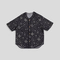 Louis Vuitton Discharged Monogram Baseball Shirt in Black