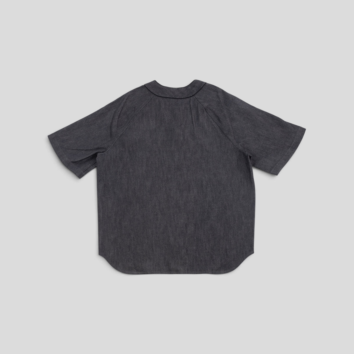 Louis Vuitton Embossed Monogram Baseball Denim Shirt in Black