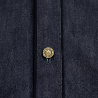 Louis Vuitton Embossed Monogram Baseball Denim Shirt in Black