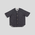 Louis Vuitton Embossed Monogram Baseball Denim Shirt in Black