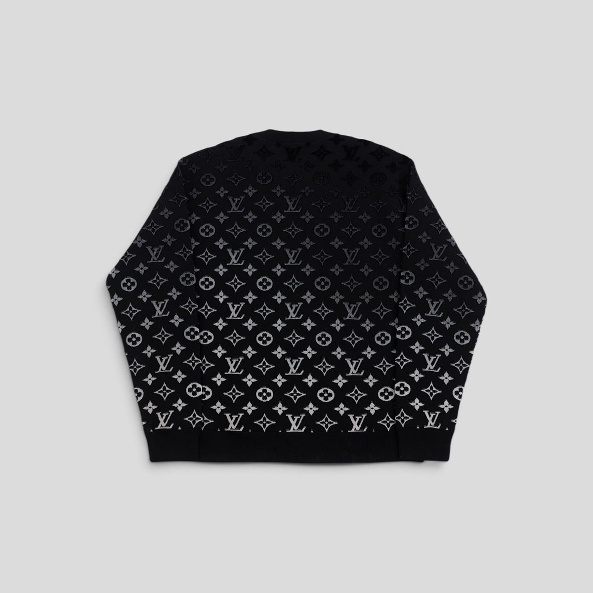 Louis Vuitton Gradient Monogram Fil Coupe Crewneck in Black