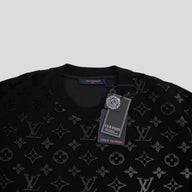 Louis Vuitton Gradient Monogram Fil Coupe Crewneck in Black
