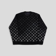 Louis Vuitton Gradient Monogram Fil Coupe Crewneck in Black