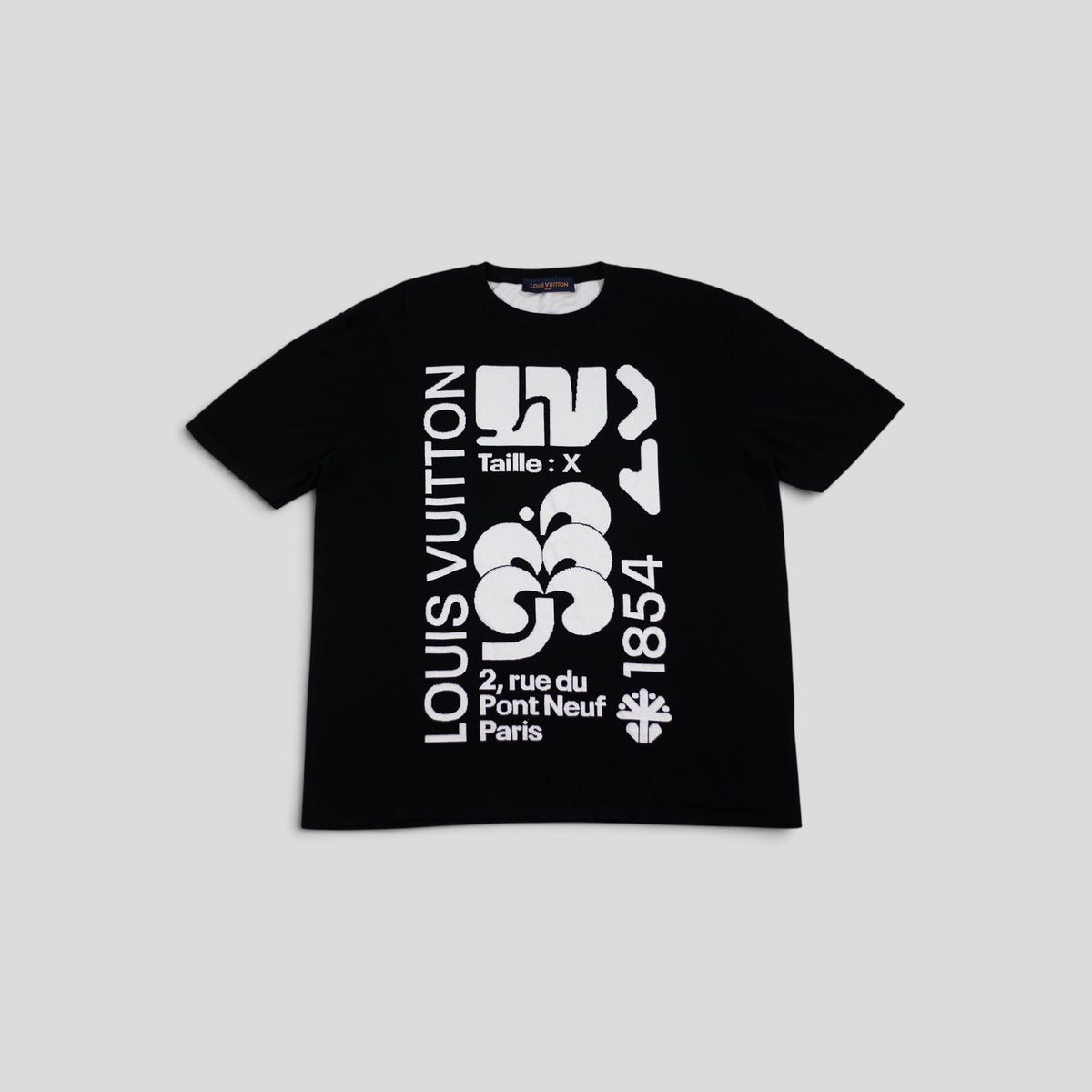 Louis Vuitton Intarsia Graphic Tee in Black