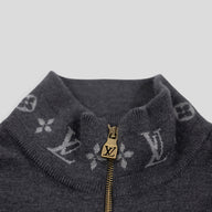 Louis Vuitton Knit Track Jacket in Grey