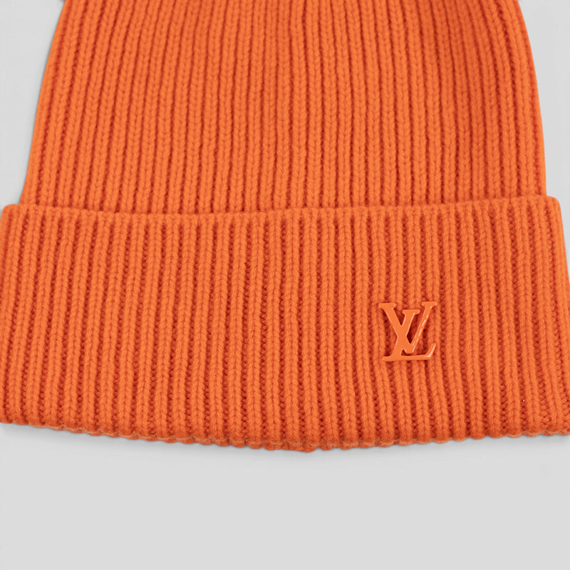 Louis Vuitton LV Badge Beanie in Orange