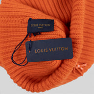 Louis Vuitton LV Badge Beanie in Orange