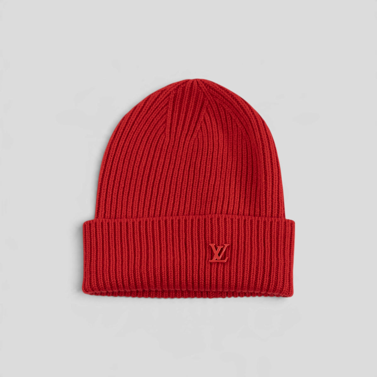 Louis Vuitton LV Badge Beanie in Red