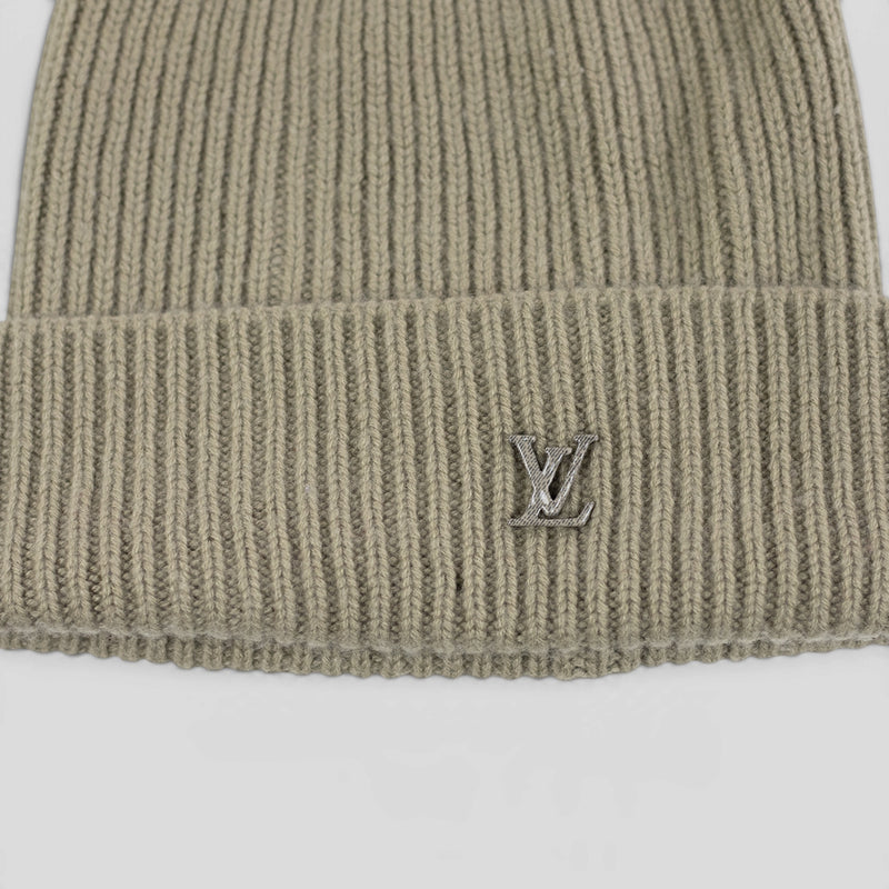 Louis Vuitton LV Badge Beanie in Tan