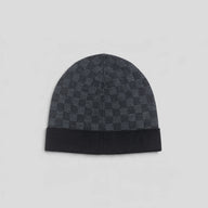 Louis Vuitton LV Embroidered Damier Beanie in Black