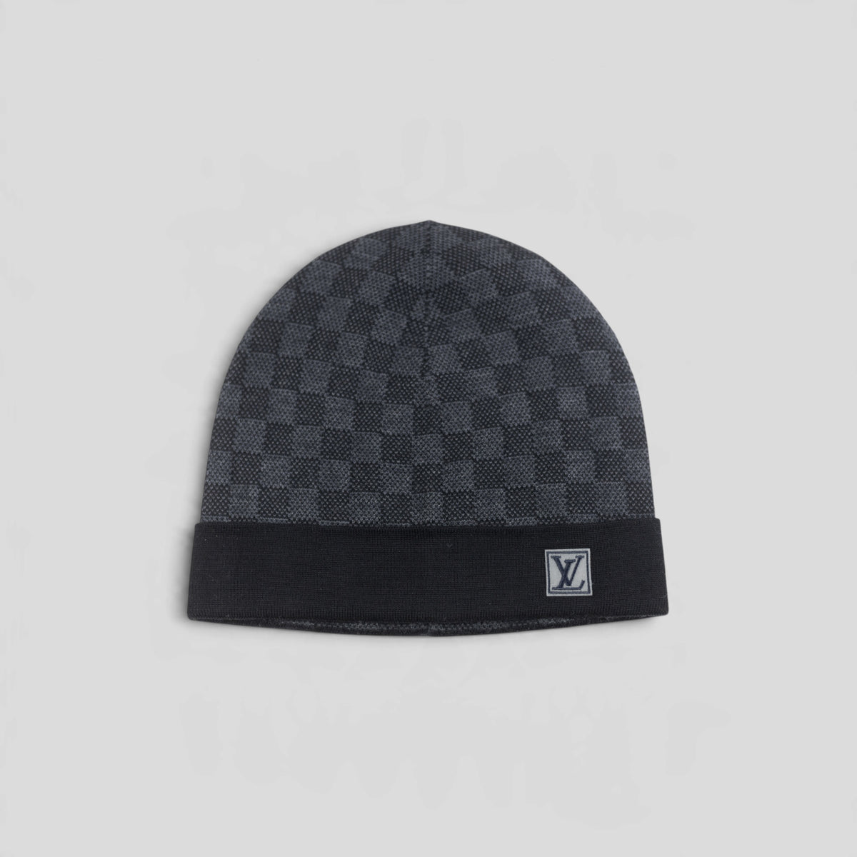 Louis Vuitton LV Embroidered Damier Beanie in Black