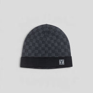 Louis Vuitton LV Embroidered Damier Beanie in Black