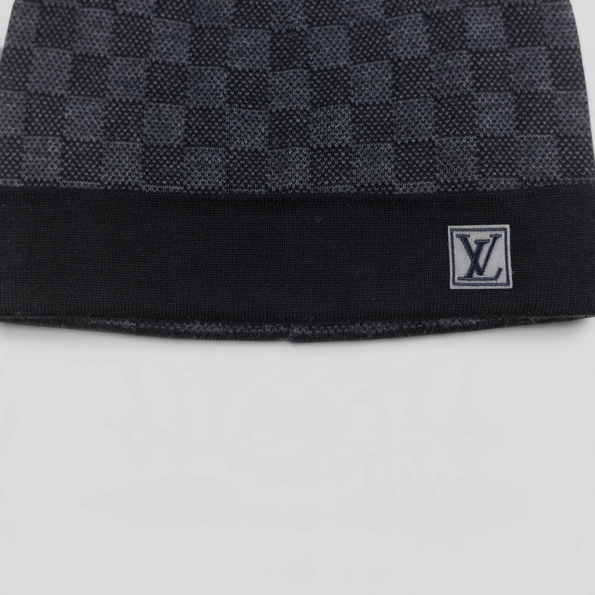 Louis Vuitton LV Embroidered Damier Beanie in Black
