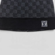 Louis Vuitton LV Embroidered Damier Beanie in Black