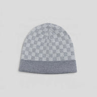 Louis Vuitton LV Embroidered Damier Beanie in Grey