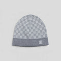 Louis Vuitton LV Embroidered Damier Beanie in Grey