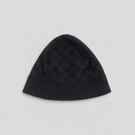 Louis Vuitton LV Jacquard Damier Beanie in Black