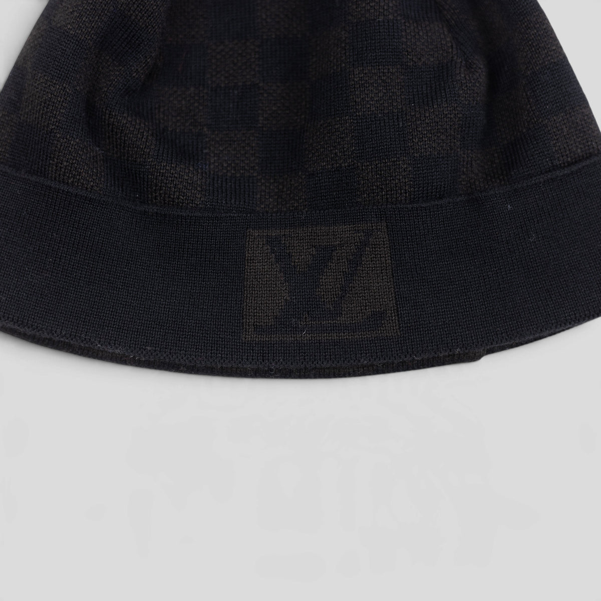 Louis Vuitton LV Jacquard Damier Beanie in Black