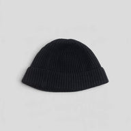 Louis Vuitton LV Leather Patch Beanie in Black