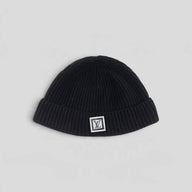 Louis Vuitton LV Leather Patch Beanie in Black