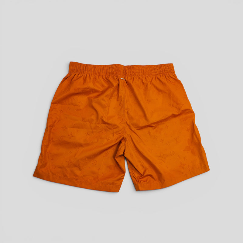 Louis Vuitton LVSE Signature Swim Board Shorts in Burnt Orange