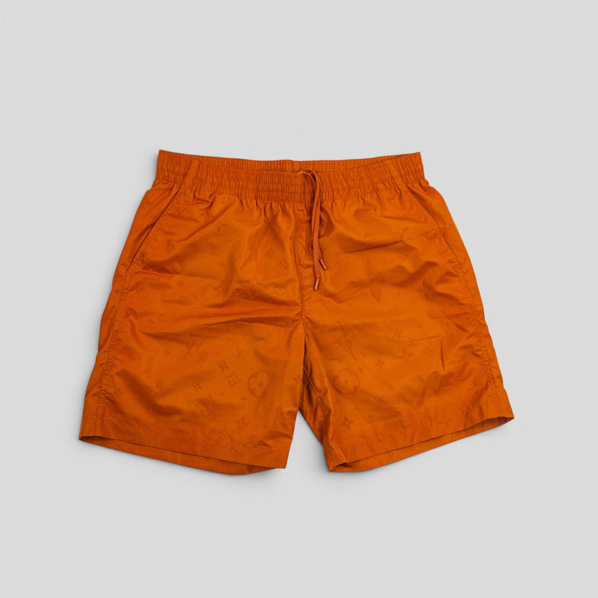 Louis Vuitton LVSE Signature Swim Board Shorts in Burnt Orange