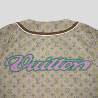 Louis Vuitton Leather Baseball Shirt in Tan