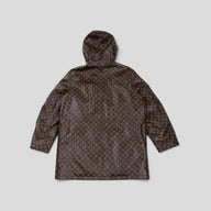 Louis Vuitton Leather Monogram Printed Parka in Brown