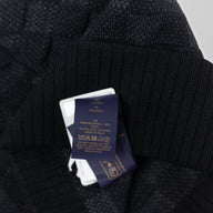 Louis Vuitton Leather Patch Damier Beanie in Black