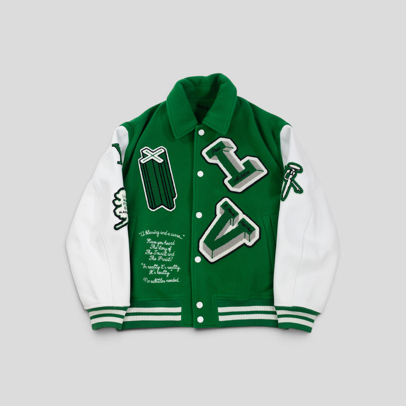 Louis Vuitton Maison Varsity Jacket in Green/White