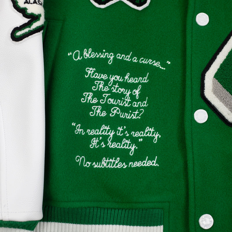 Louis Vuitton Maison Varsity Jacket in Green/White